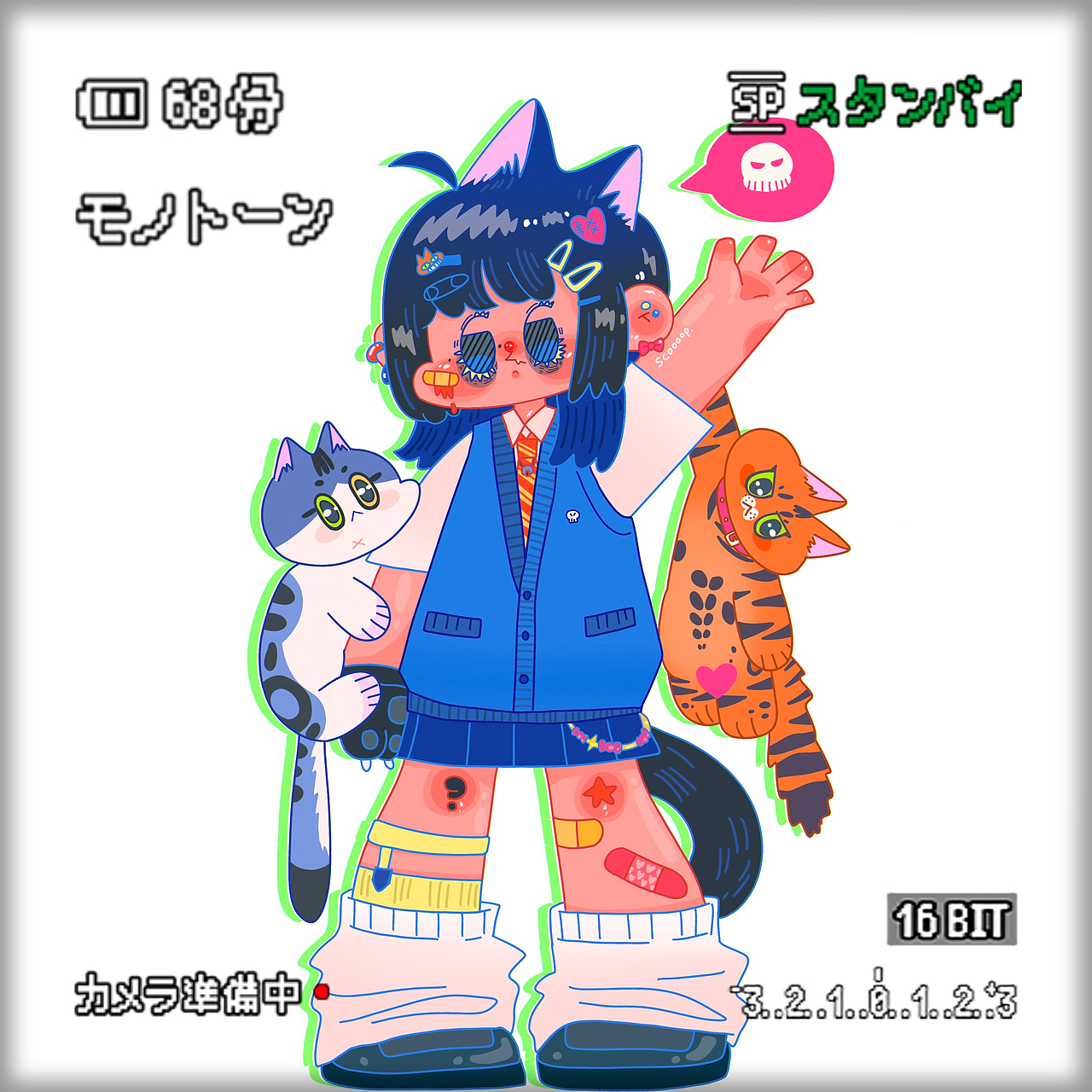 一周穿搭（图ZMjY2NDQ4NDk2） - 新锐潮流插画 - 站酷设计师SCOOOOP勺子原创素材 - 站酷ZCOOL