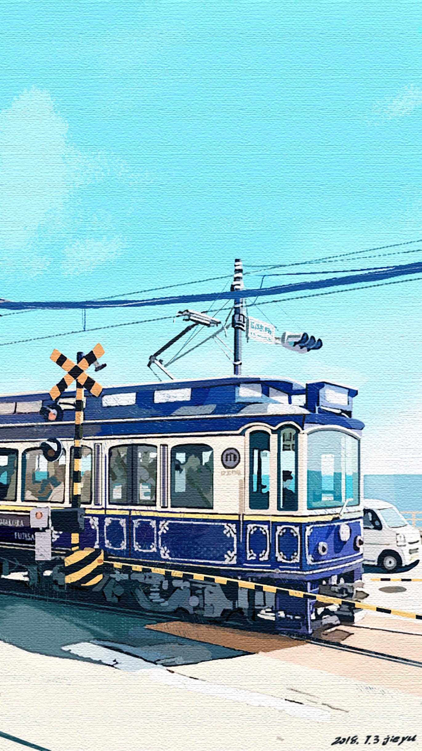 火车|插画|插画习作|介于兄 - 原创作品 - 站酷 (zcool)