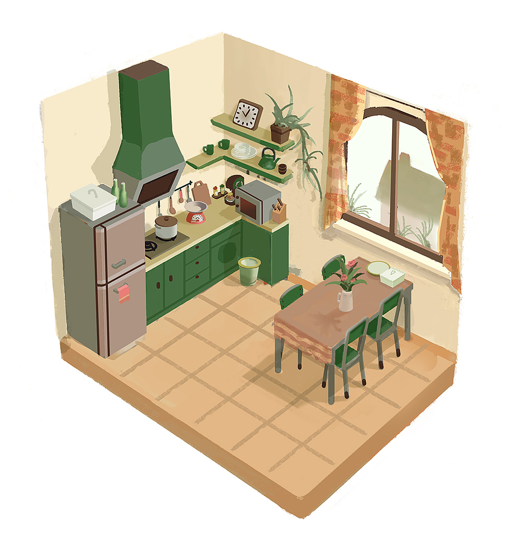 温馨的厨房设计（图ZMTgzMDk4NTk2） - 创作习作 - 站酷设计师怡君zene原创素材 - 站酷ZCOOL