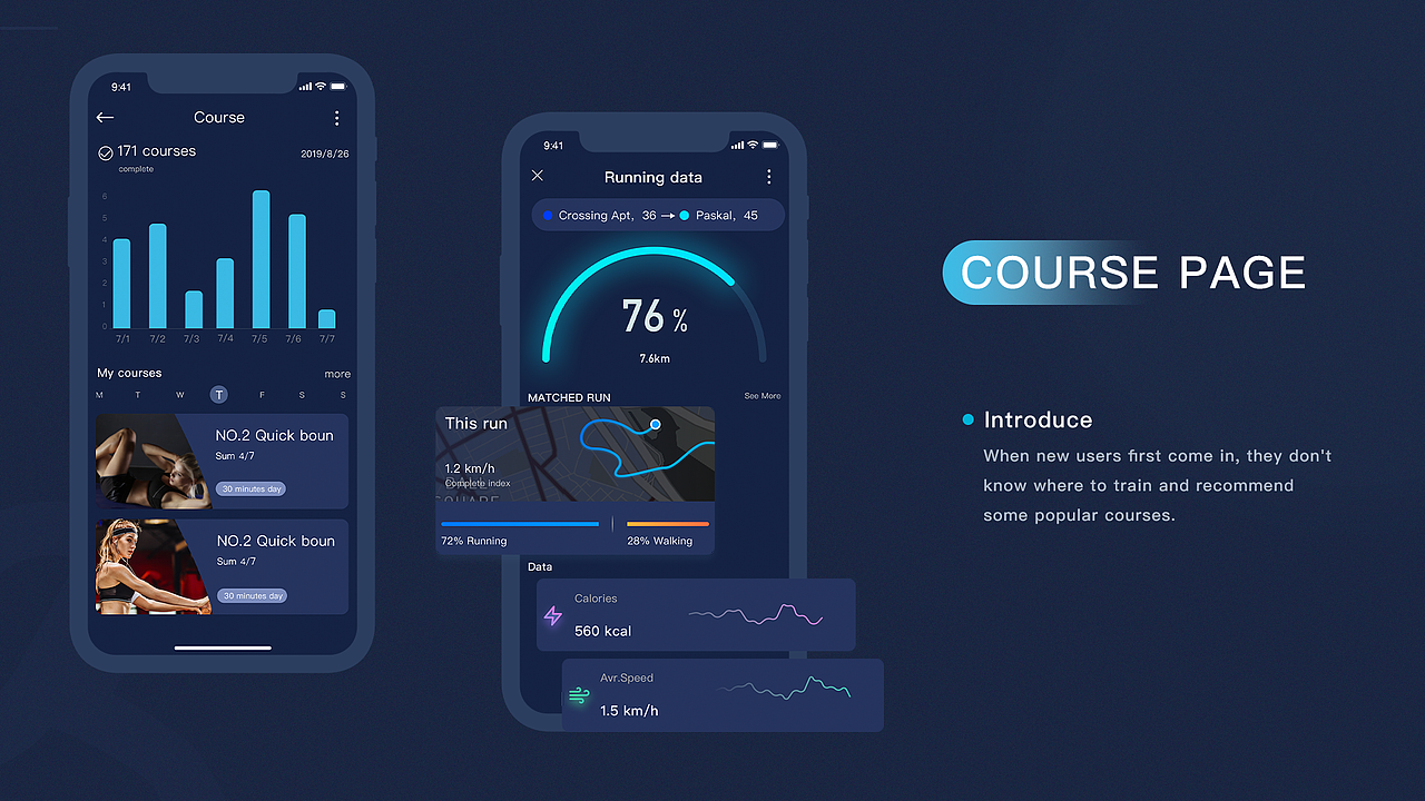 Guide movement app-概念健身UI DESIGN_hello小尹-站酷ZCOOL