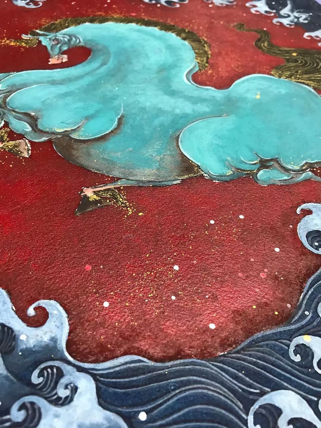 烈火战马（图ZMjM1ODM2Mzcy） - 绘画 - 站酷设计师尹鸣鸿原创素材 - 站酷ZCOOL