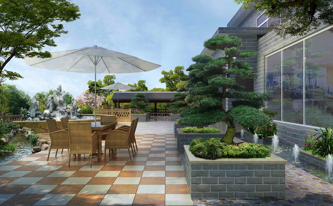 别墅庭院景观作品