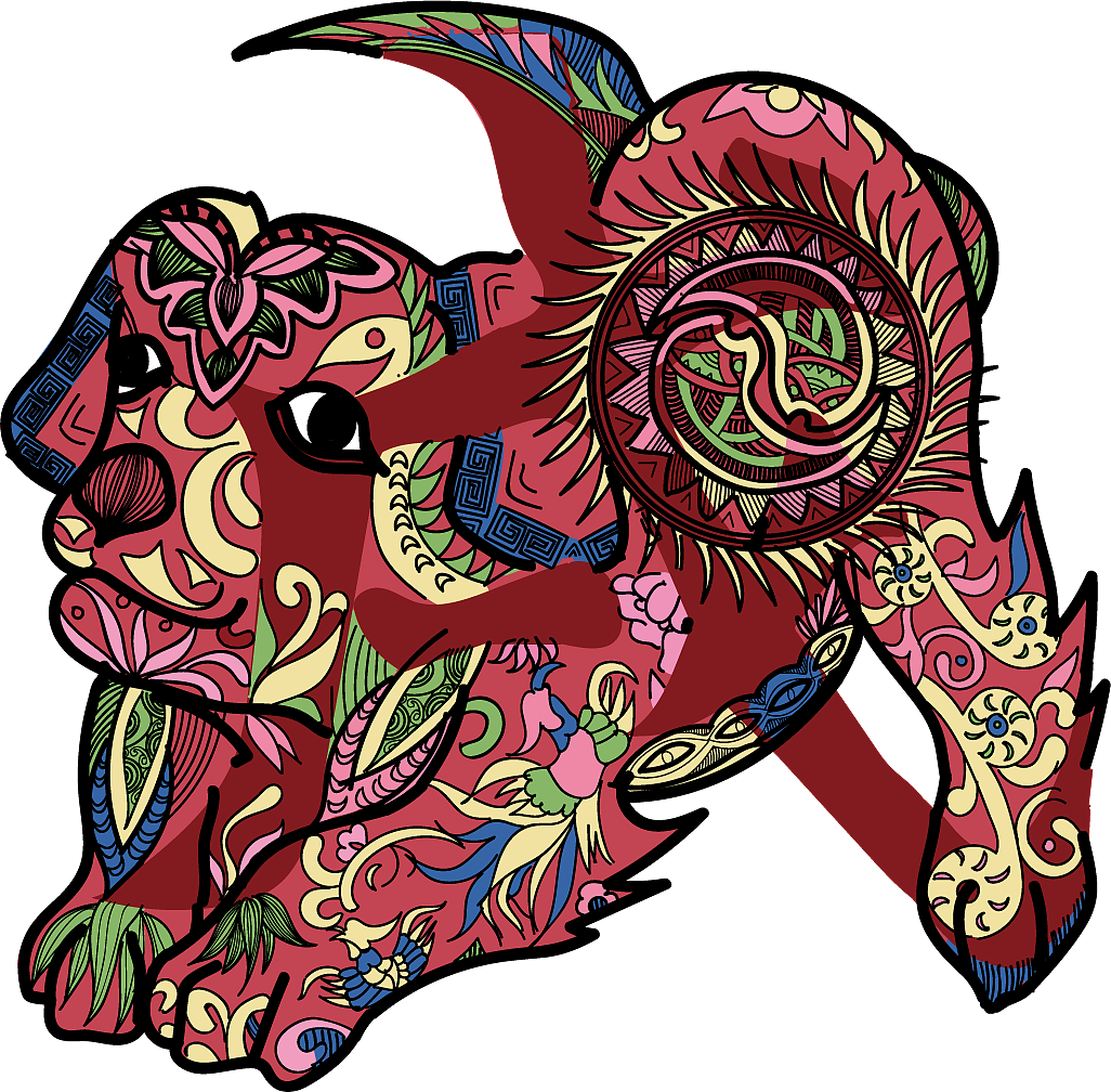 戊戌狗年传统插画（图ZMTA5MzM2ODg4） - 艺术插画 - 站酷设计师大腐的晚餐原创素材 - 站酷ZCOOL