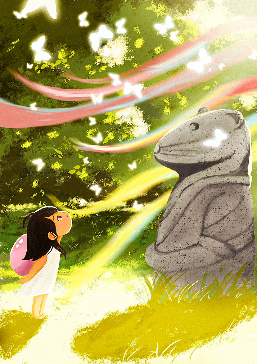 儿童插画|在冬天盼着夏天🍃