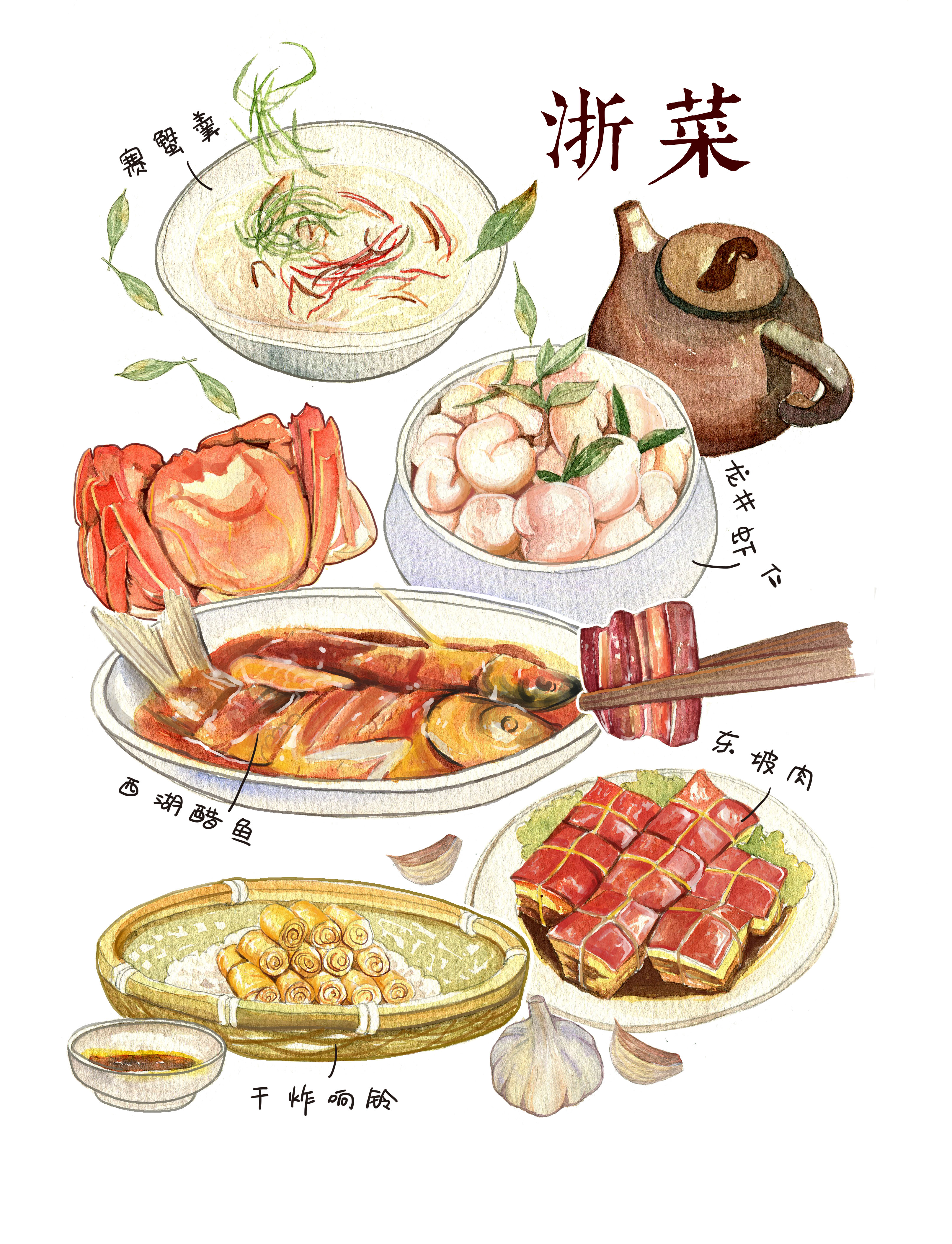 浙江菜背景图图片