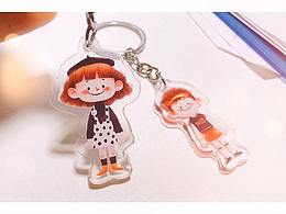 插畫形象鑰匙扣