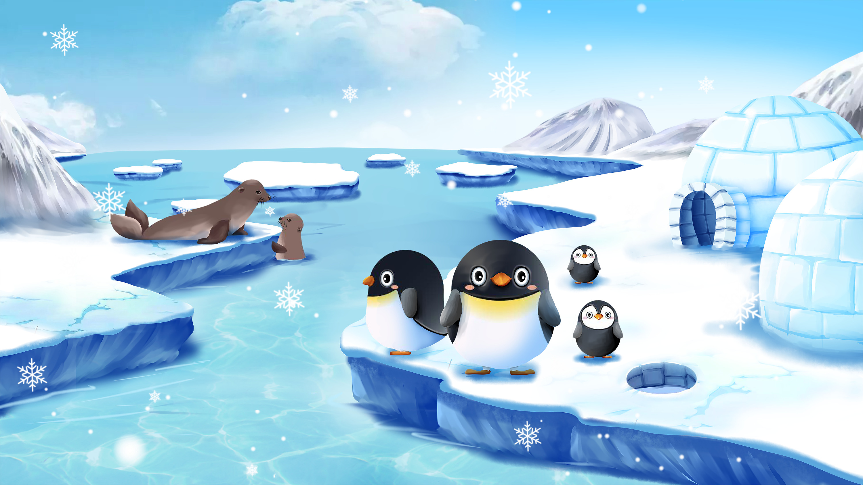 儿插厚涂-冰川海洋|插画|儿童插画|古西彦 - 原创作品 - 站酷 (zcool)