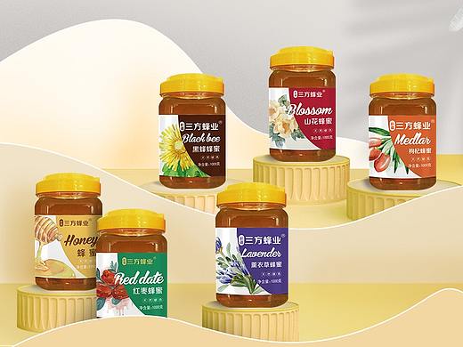 【食品 | 蜂蜜系列包装设计】三方蜂业