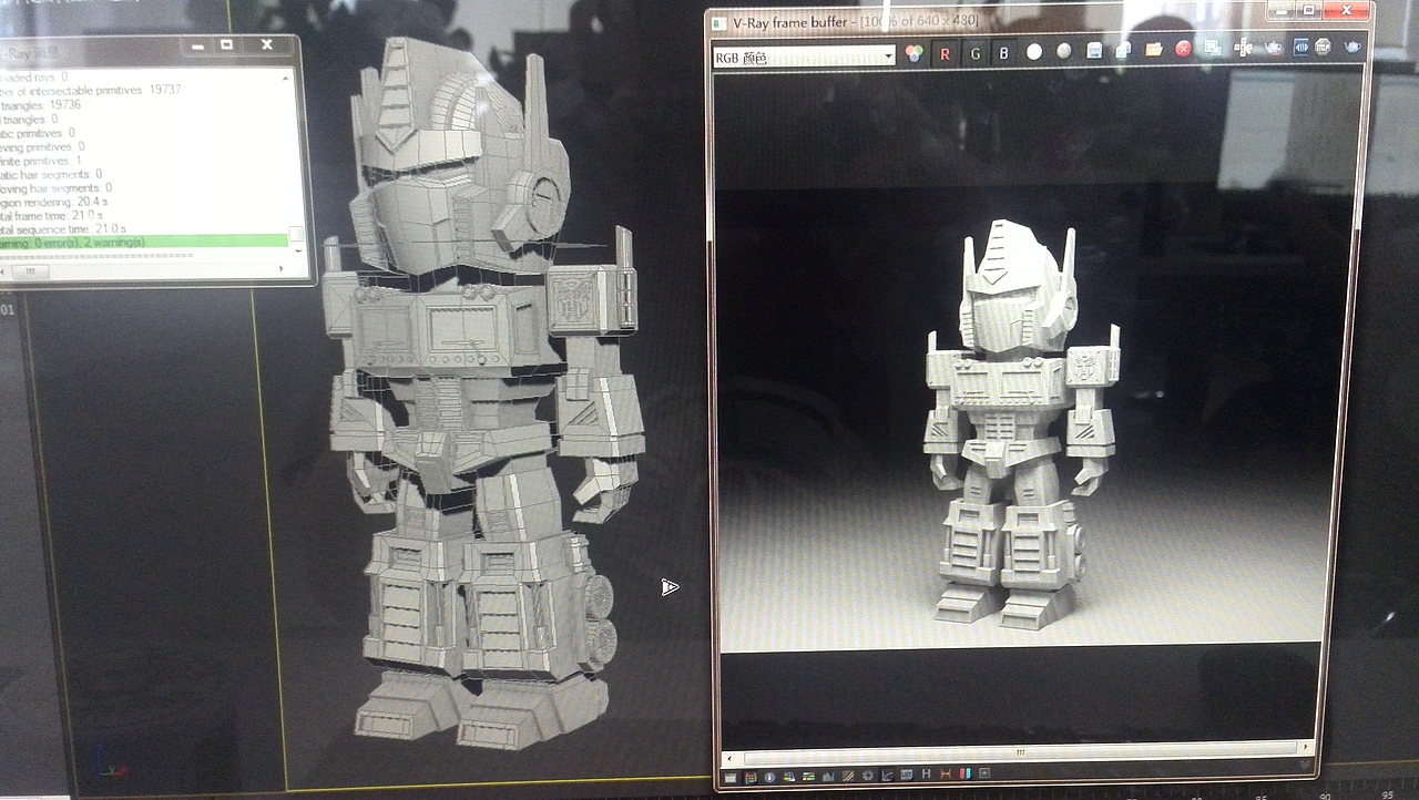 Q版擎天柱3D建模(附带部分过程图)
