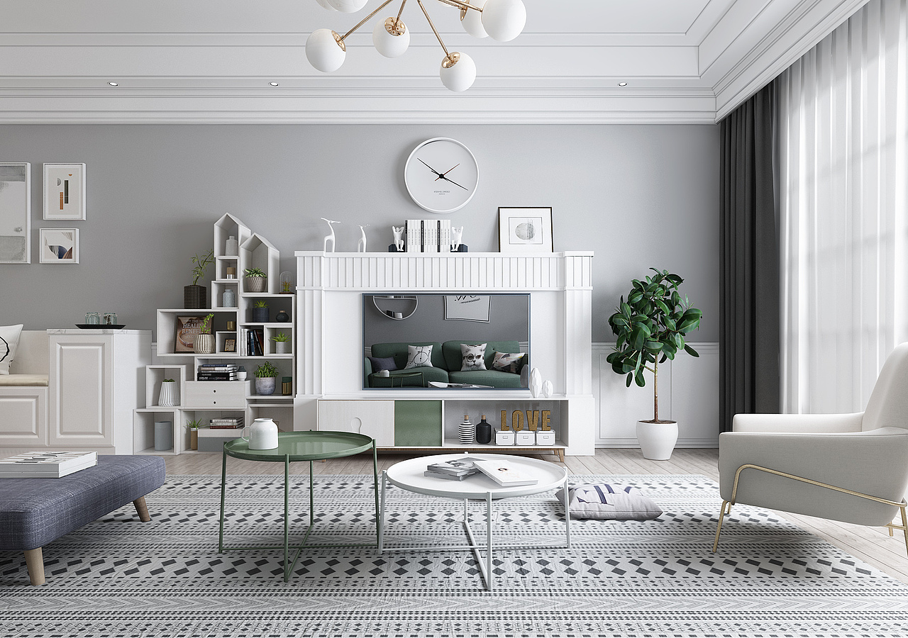 欧式轻奢别墅 1992效果图