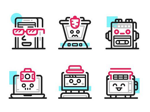 Day04 多色线面图标临摹（个人主页-ZMzU3OTcxNDA=） - 图标 - 站酷设计师紫沐潇潇原创素材 - 站酷ZCOOL