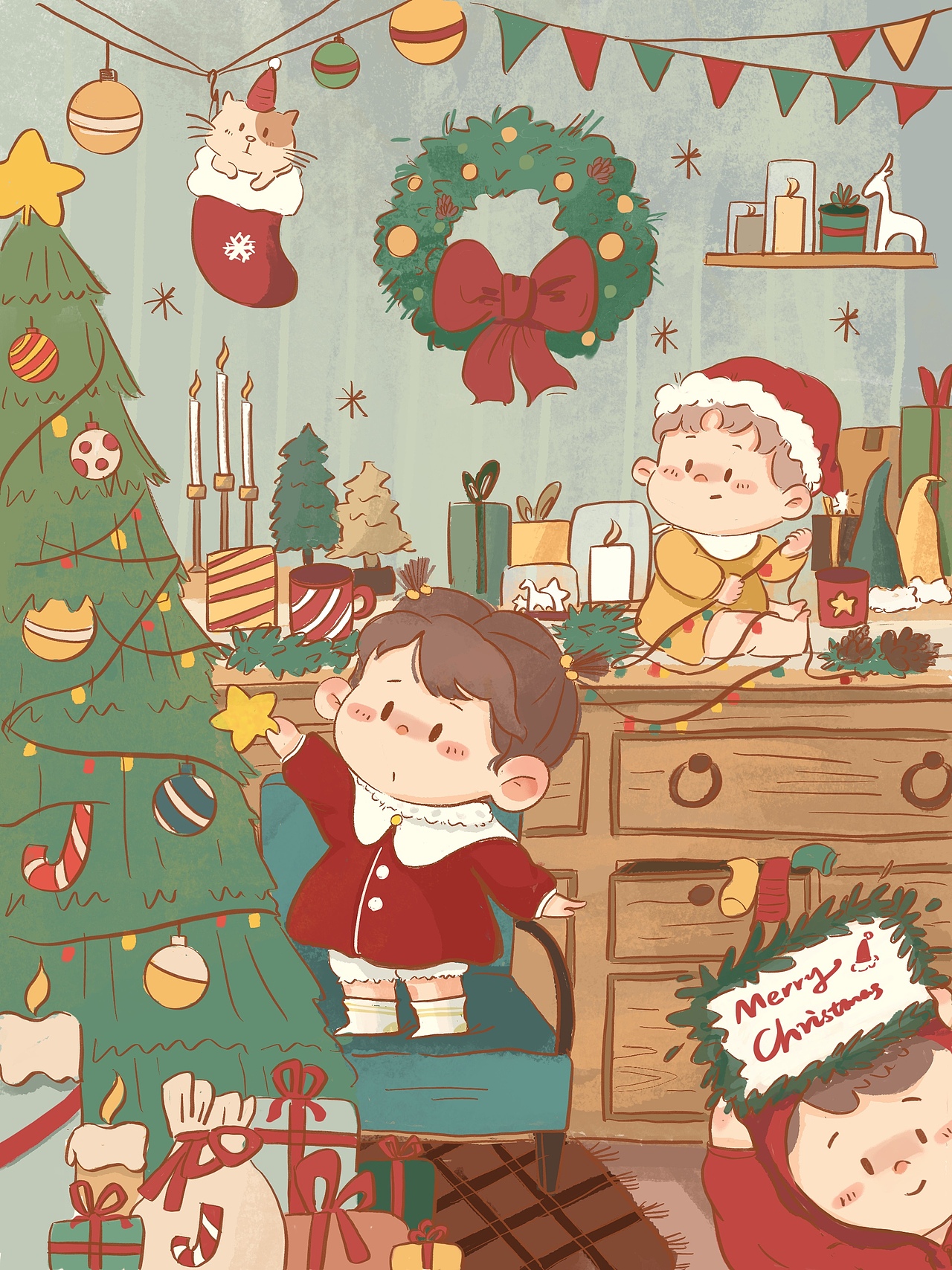 圣诞贺图|送你我的小星星