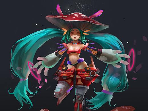 蘑菇妖精 角色原画