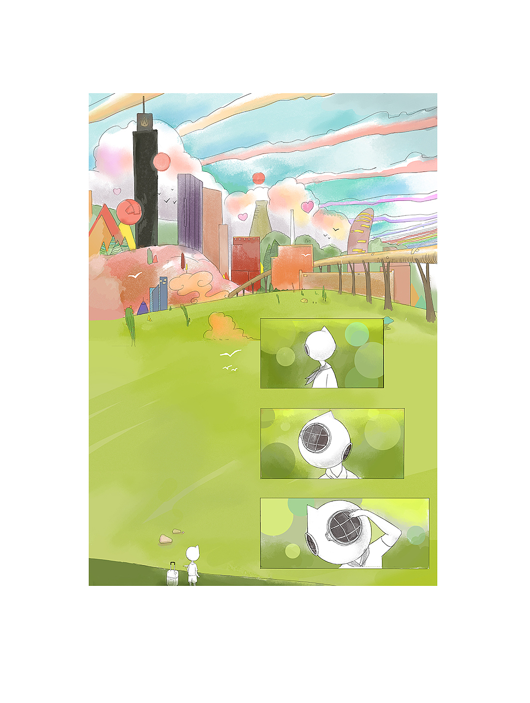 毕业设计/《透明人》绘本（图ZODA4NDMwOTI=） - 商业插画 - 站酷设计师寸铁原创素材 - 站酷ZCOOL