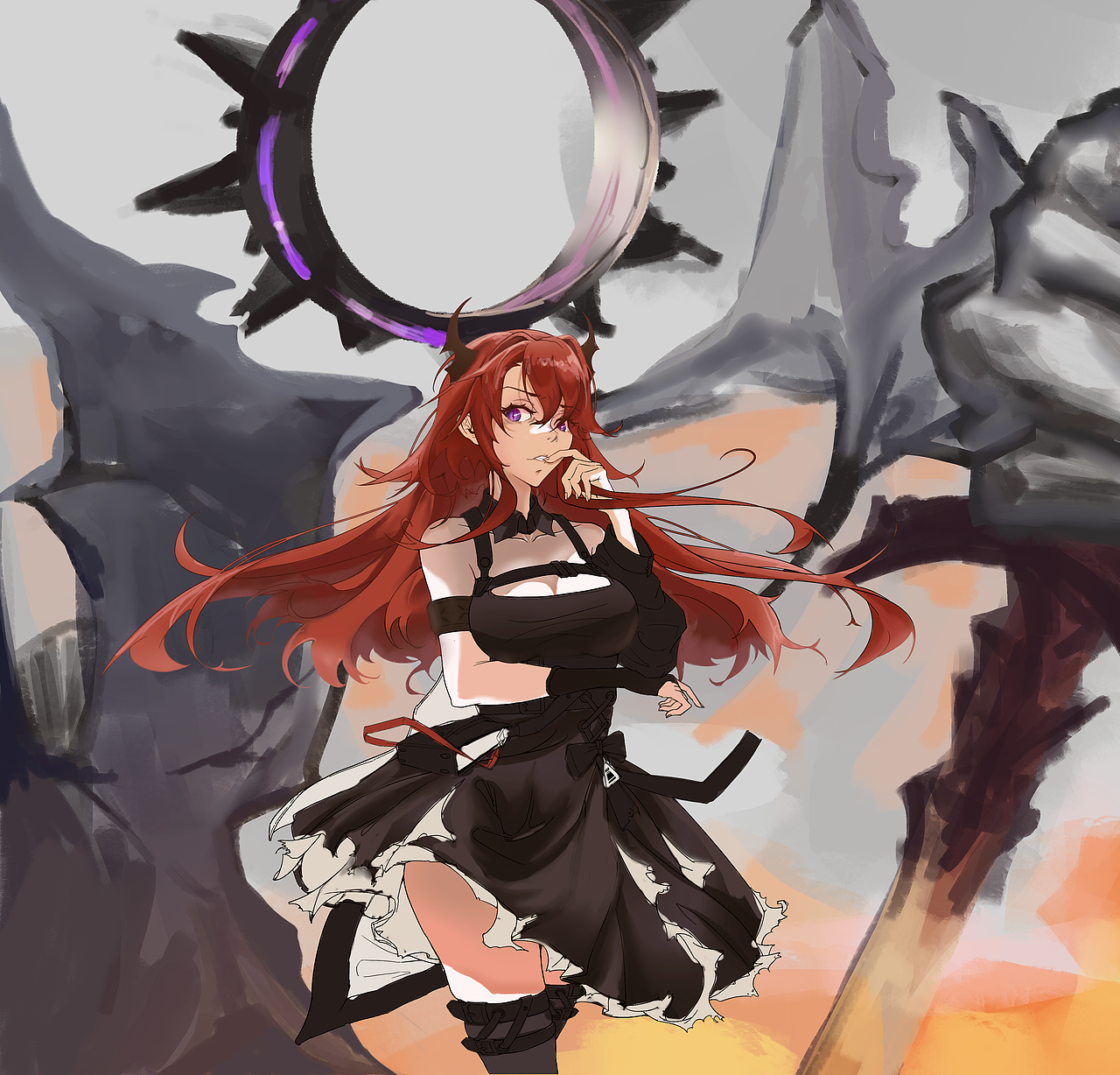 明日方舟 史尔特尔（图ZMjg2NTgyMTE2） - 创作习作 - 站酷设计师蓮華LHer原创素材 - 站酷ZCOOL