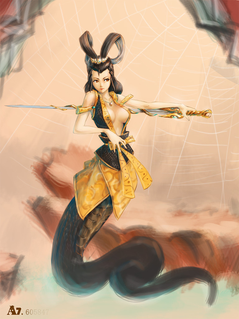 葫芦娃同人蛇精|插画|创作习作|a7605847 - 原创作品 - 站酷 (zcool)