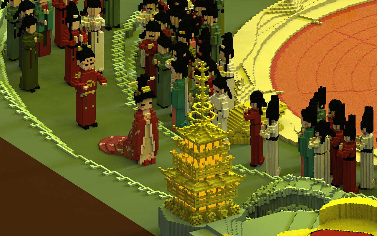 Magicavoxel-仙剑客栈-香蜜沉沉烬如霜-妖猫传（图ZMTMwNjQ1MDky） - 其他三维 - 站酷设计师大明十四弟原创素材 - 站酷ZCOOL