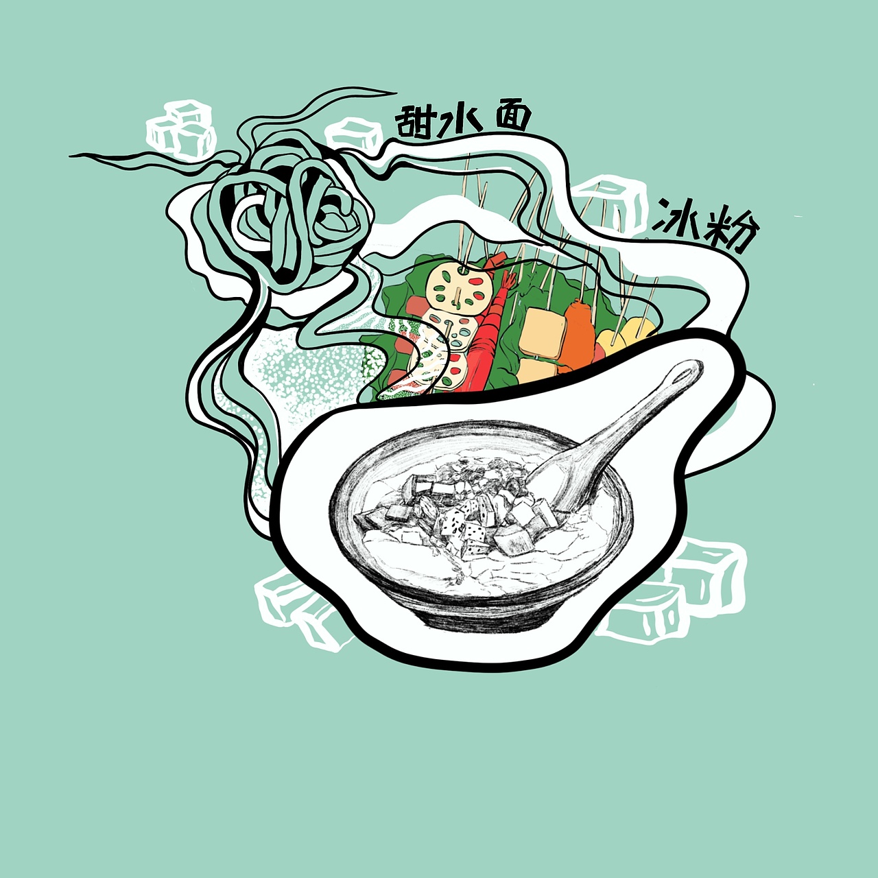 四川旅游形象插画设计