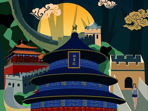 中秋节国庆节节日插画（个人主页-ZNTE0NDk0MTI=） - 商业插画 - 站酷设计师贺开原创素材 - 站酷ZCOOL