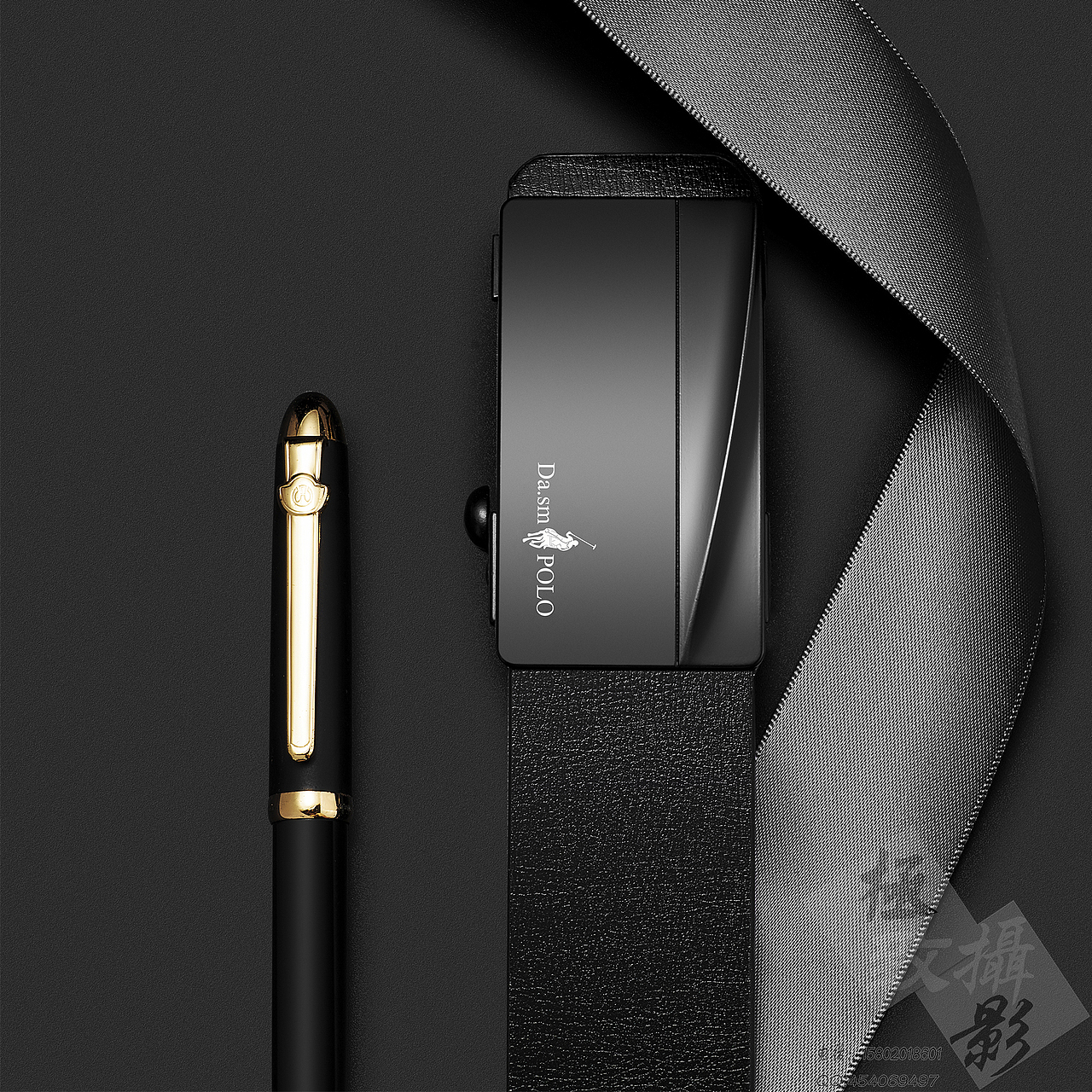 电商男士皮带白底场景创意海报拍摄精修案例（精修）（图ZMTM4NTY1NDQ0） - 产品摄影 - 站酷设计师有幸打败自己原创素材 - 站酷ZCOOL