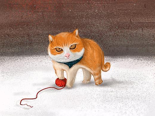插画练习：今日小雪~故宫里的御猫