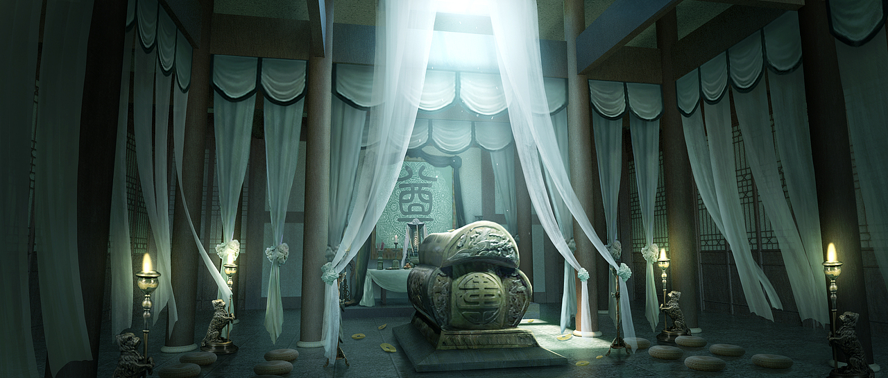 古装戏影视概念气氛图