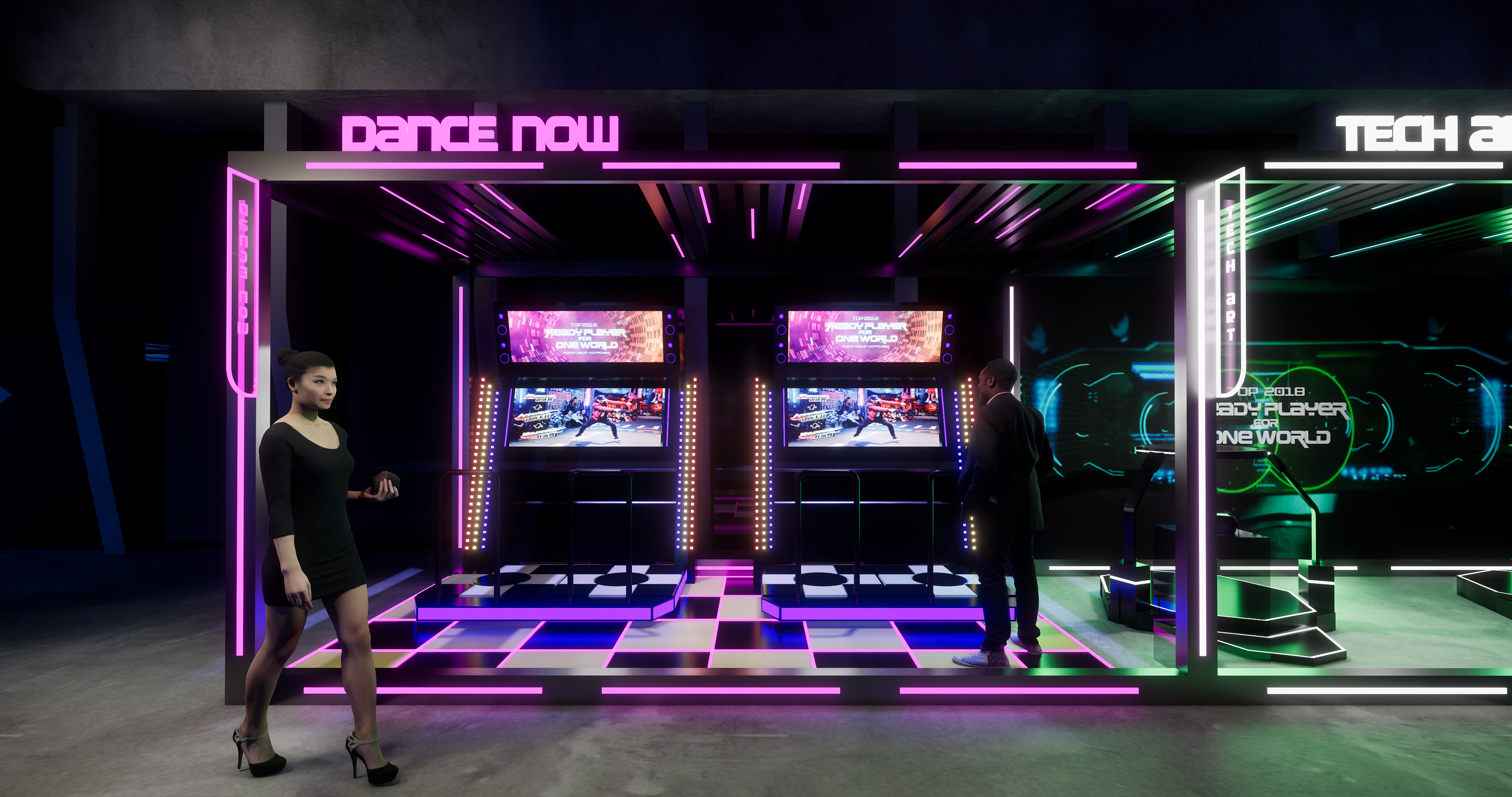 腾讯游戏晚宴活动/科技未来感设计/游戏体验互动|空间|展陈设计|kuang