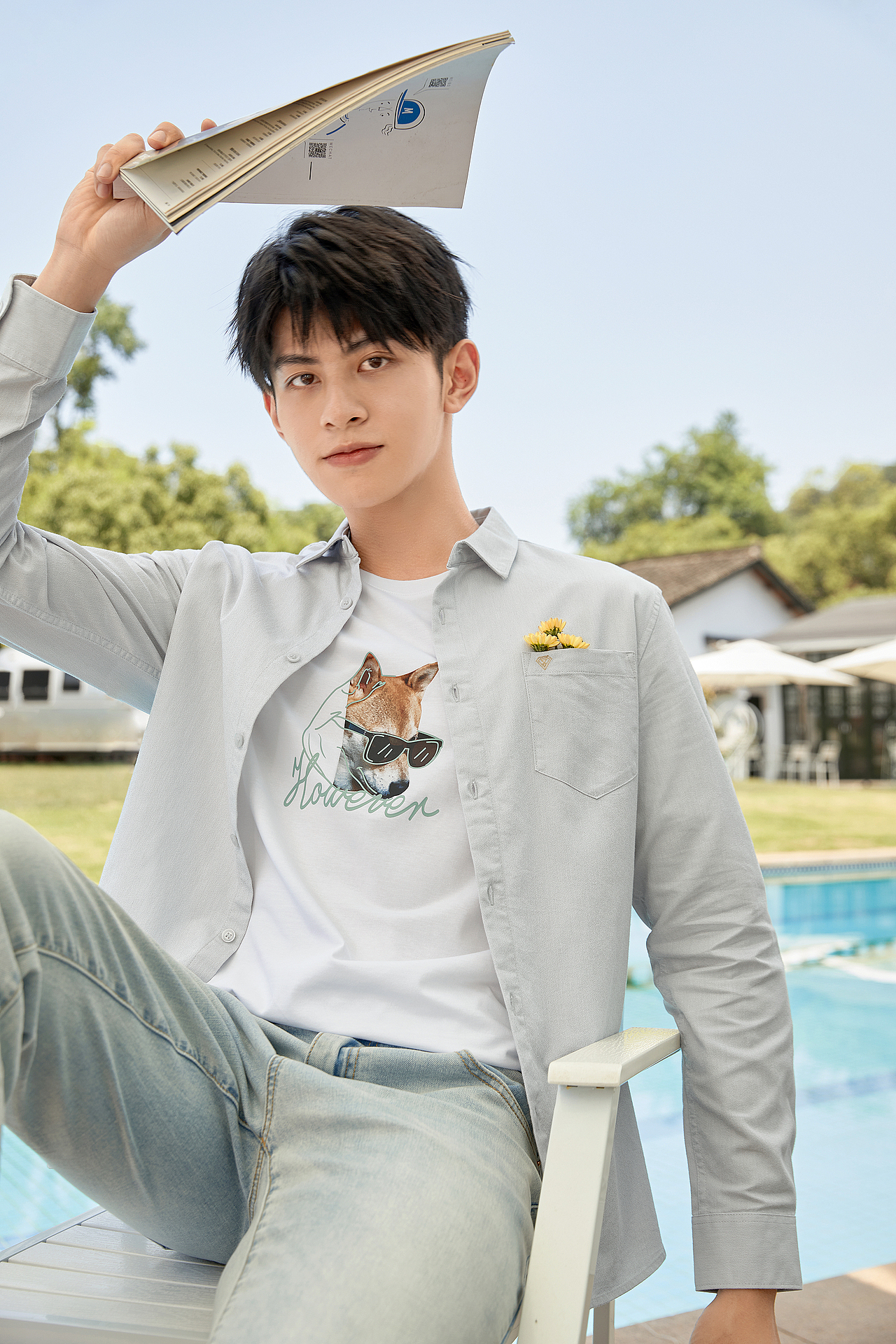 泳池，草地和羊驼（图ZMjE1MzYxNzE2） - 人像摄影 - 站酷设计师WaiTinG0417原创素材 - 站酷ZCOOL