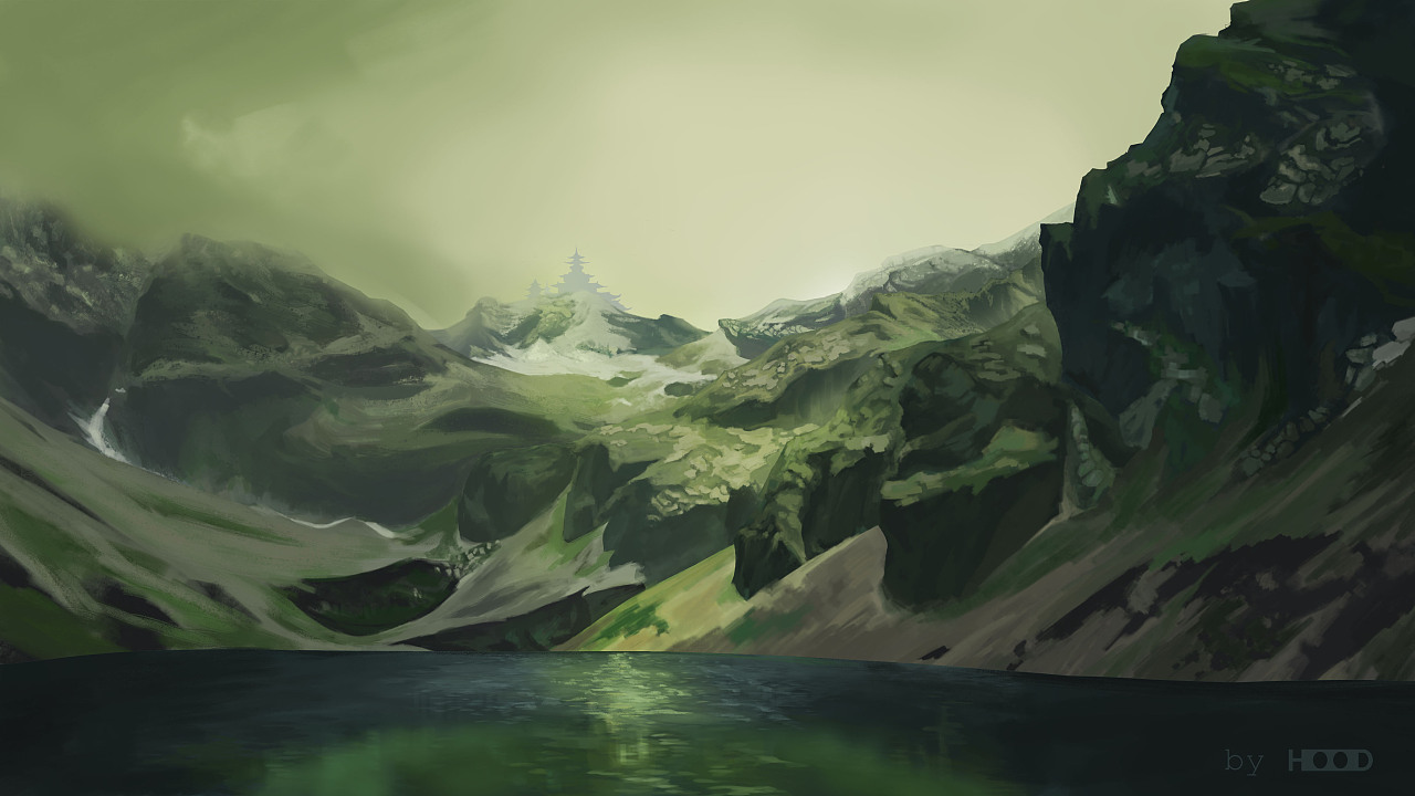 山石场景练习|插画|概念设定|hood兜帽 - 临摹作品 - 站酷 (zcool)