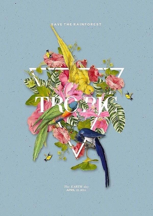 【海报设计】线框与图片 