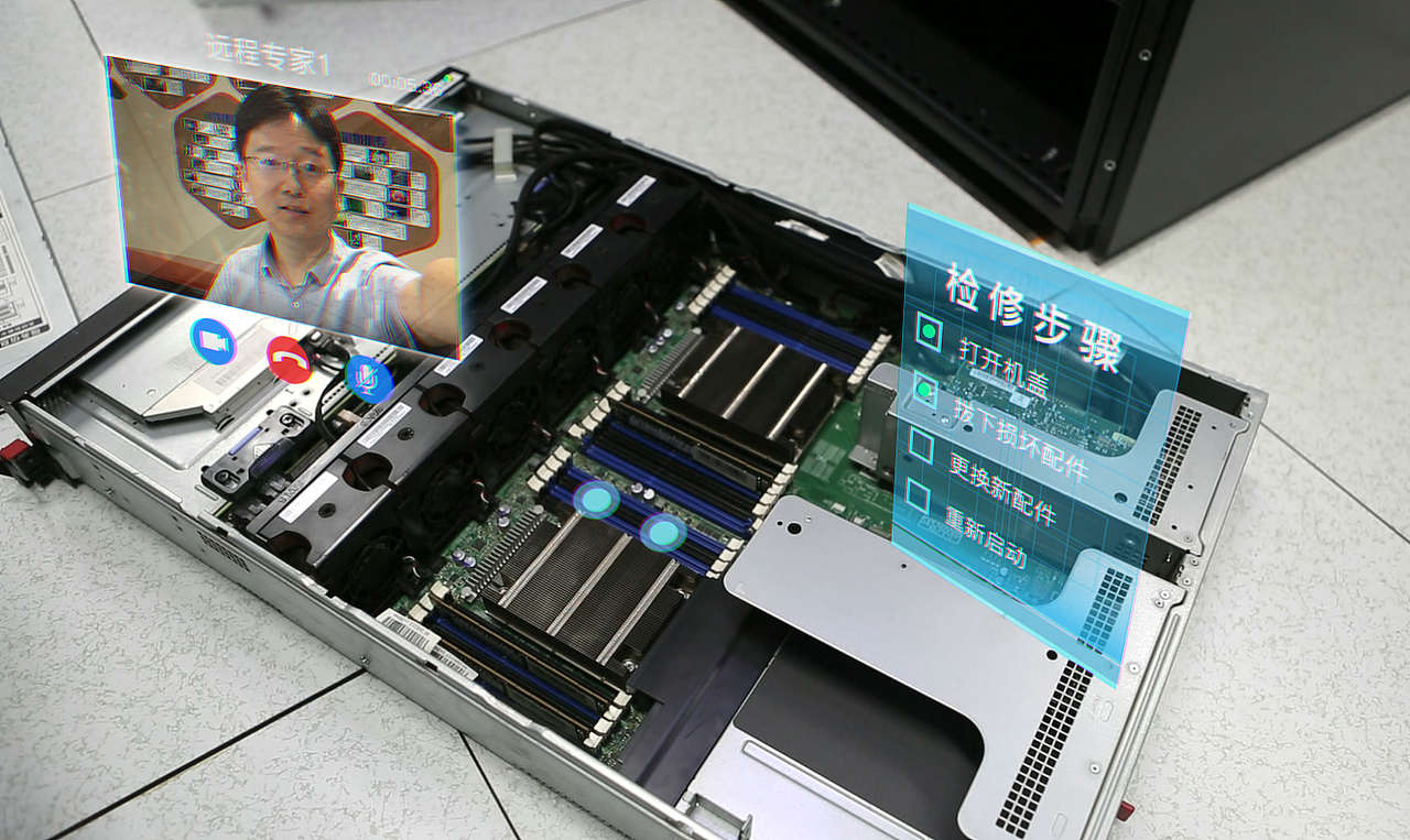 【AR UI】增强现实HUD风格AR巡检系统界面设计 FUI