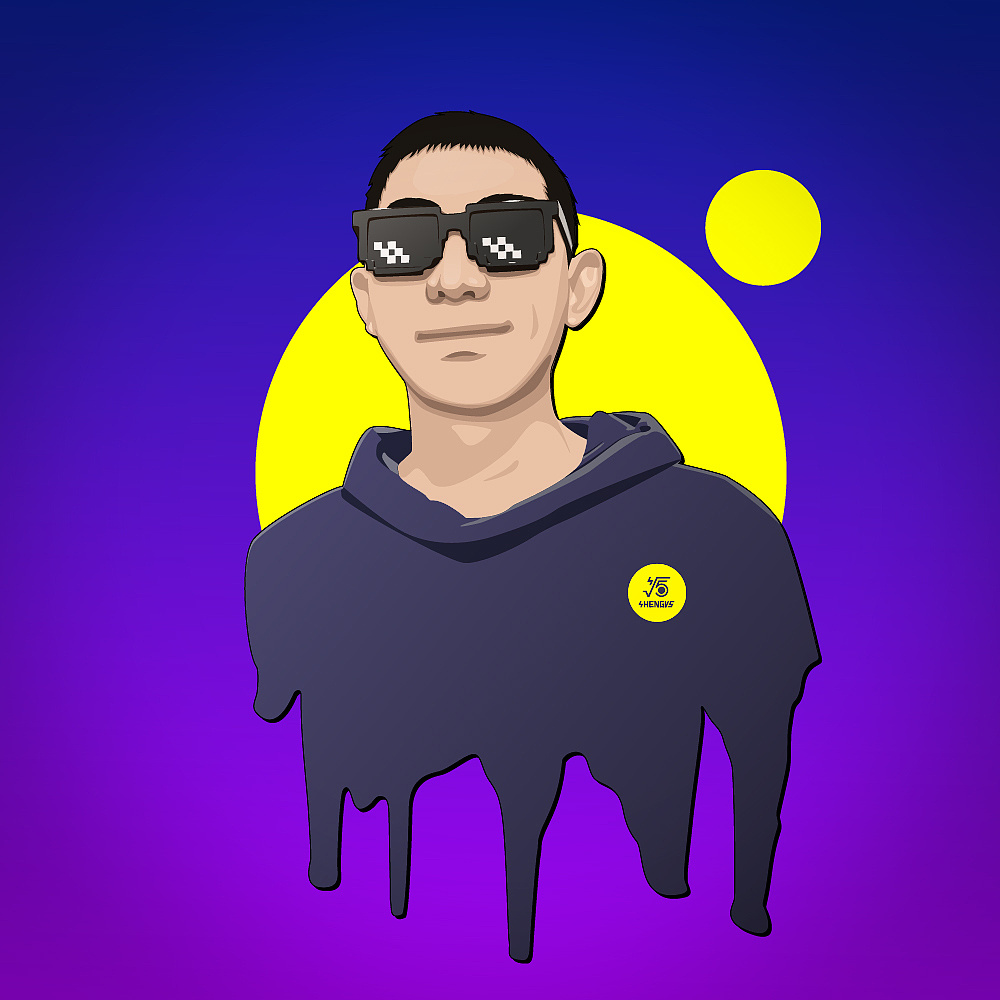 矢量画头像练习-自画像