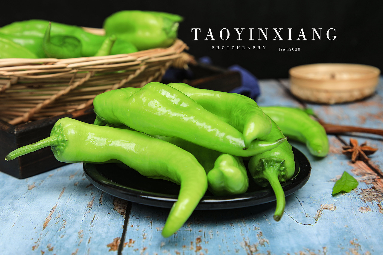 青辣椒蔬菜美食景物拍摄