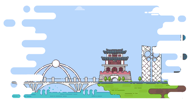 潍坊标志性建筑插画（图ZNjE5NDcxMjA=） - 艺术插画 - 站酷设计师MIG_美格视觉原创素材 - 站酷ZCOOL