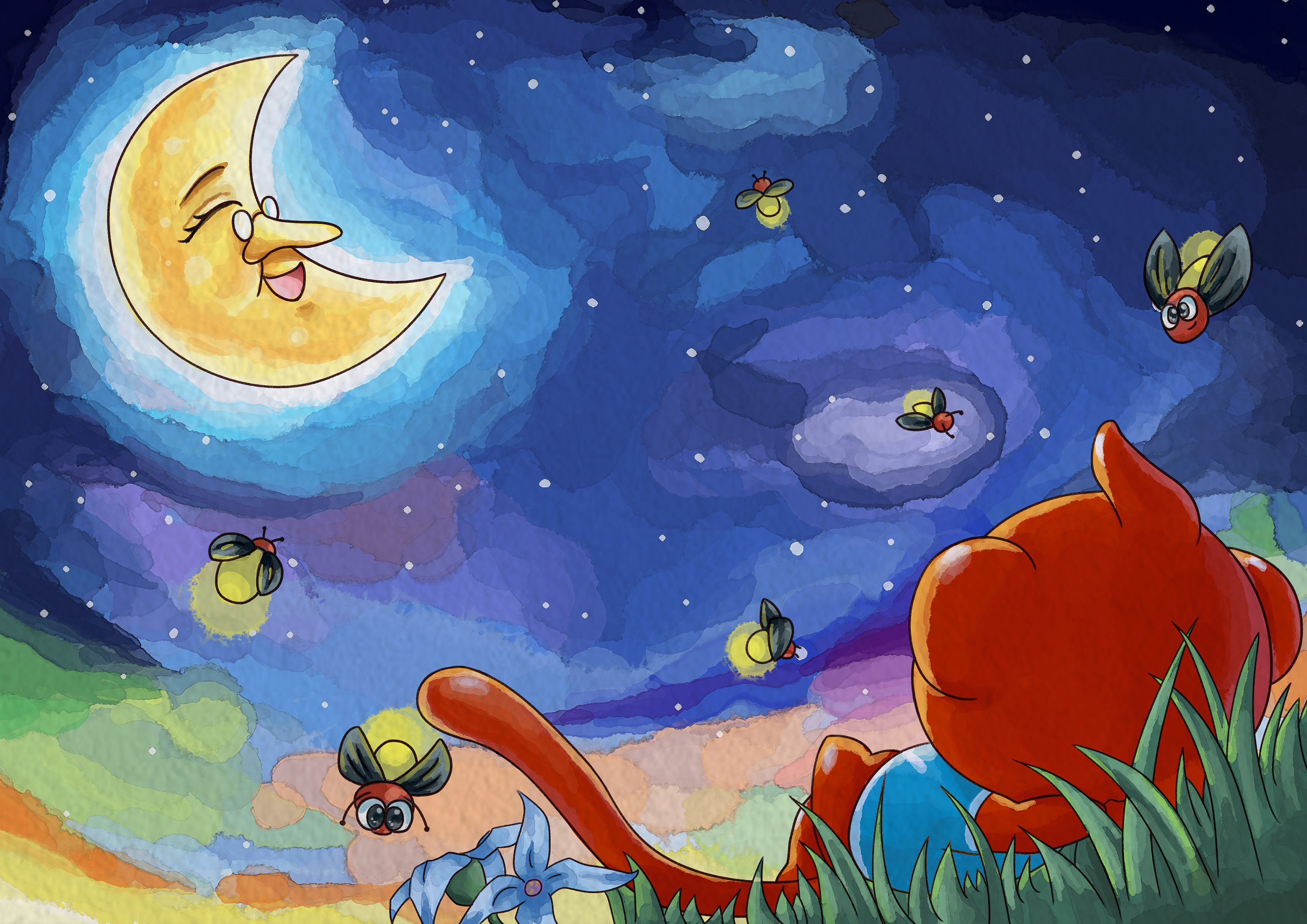 一言不合就发站酷~万科阿猴的故事绘本= =.水彩风