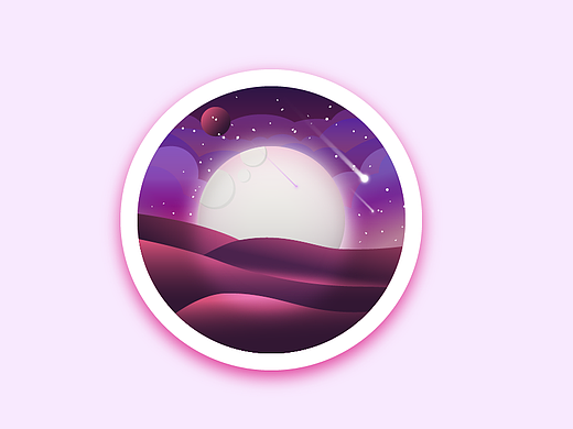 梦幻星球插画icon