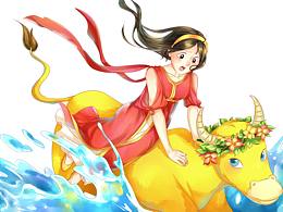 儿童插画  神话故事  内页