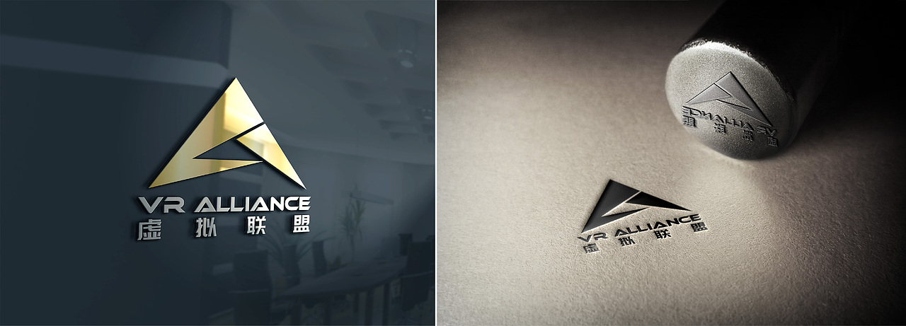 虚拟联盟logo设计，vr标志设计，原创标志设计视频演绎_标志设计师KK-站酷ZCOOL