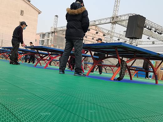 天津府君山公园广场-悬浮地板乒乓球场