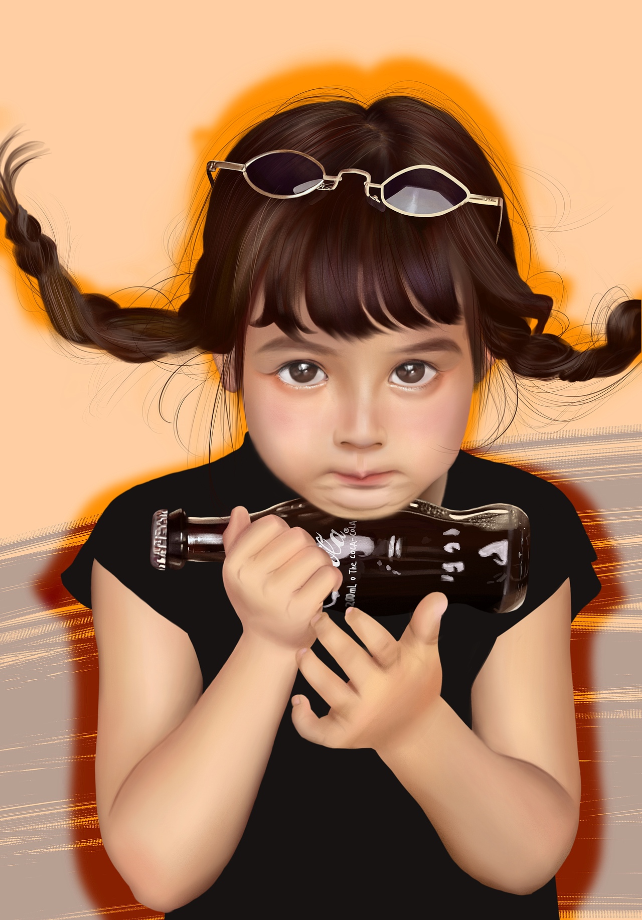 可爱的可乐女孩（图ZMzA0ODI3NTE2） - 创作习作 - 站酷设计师蒋刀石头布原创素材 - 站酷ZCOOL