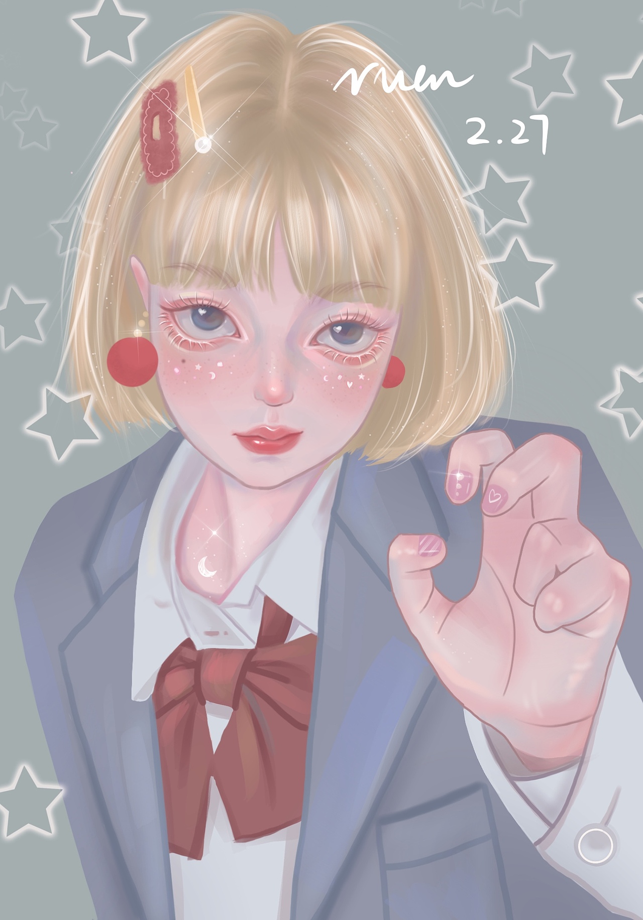 唯美写实风格系列插画