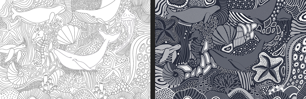 站酷 x UR中国 x 插画师卷耳 #UR线上海洋艺术展#