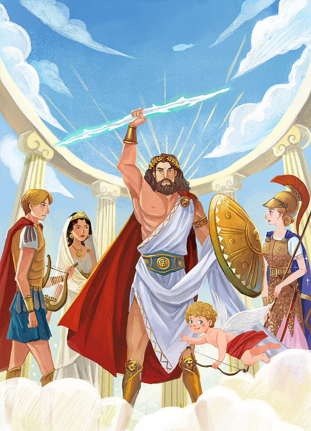 《古希腊神话》插图_ameilili-站酷zcool