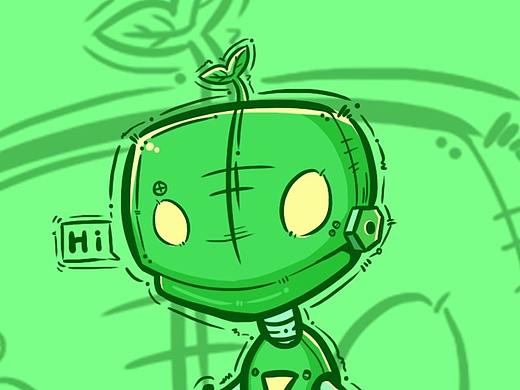 卡通机器人临摹练习