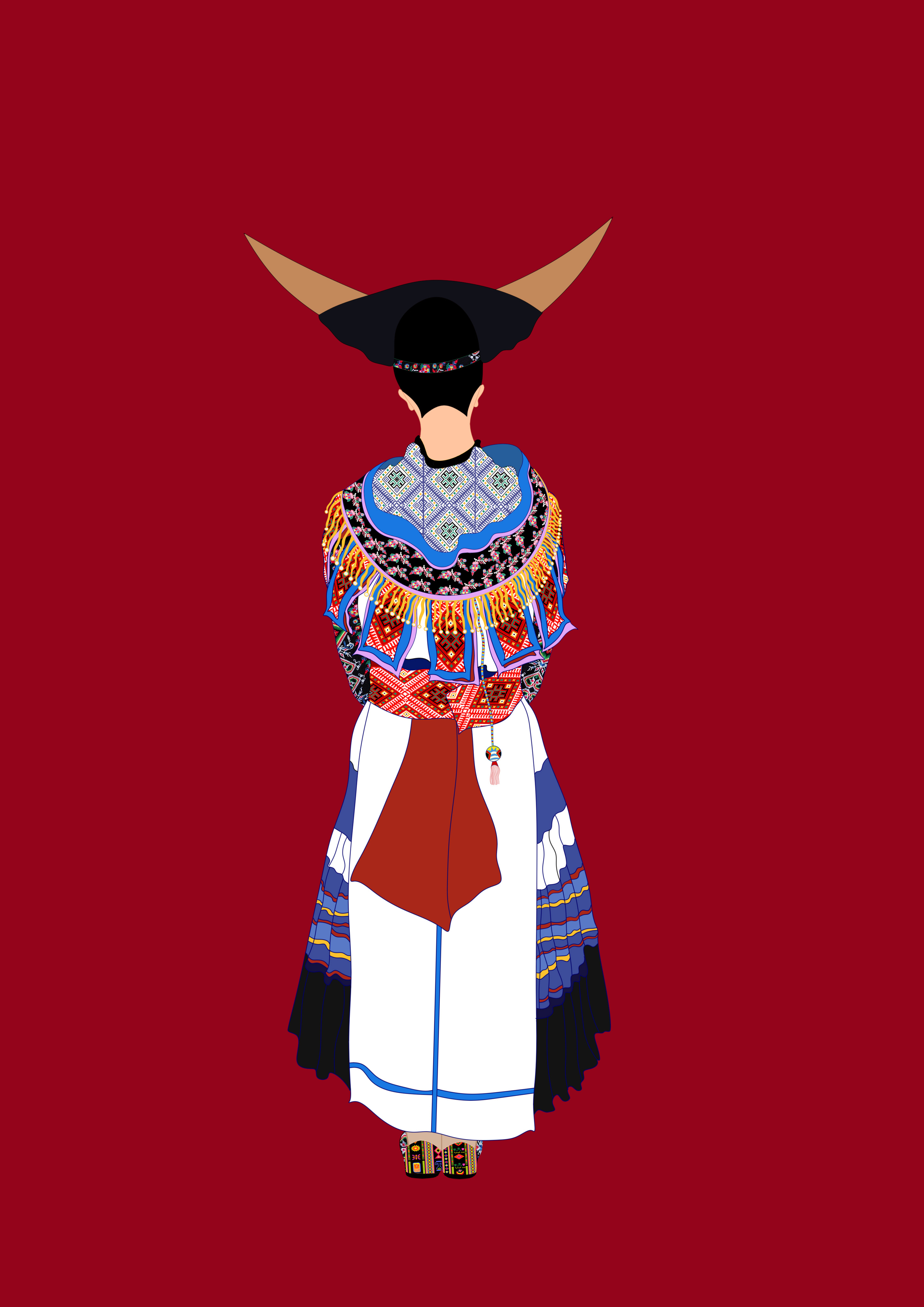 苗族人物背影_甜甜墨鱼-站酷zcool