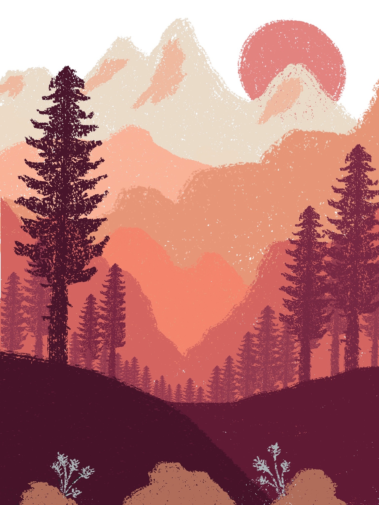 春夏秋冬系列装饰画插画（图ZMjQwMDcyMjI4） - 商业插画 - 站酷设计师美朵花吉原创素材 - 站酷ZCOOL