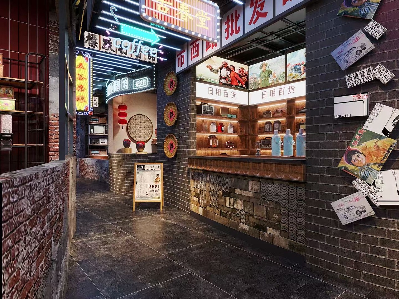 港风市集（图ZMzgwOTU0ODEy） - 商业空间设计 - 站酷设计师回家干甚原创素材 - 站酷ZCOOL