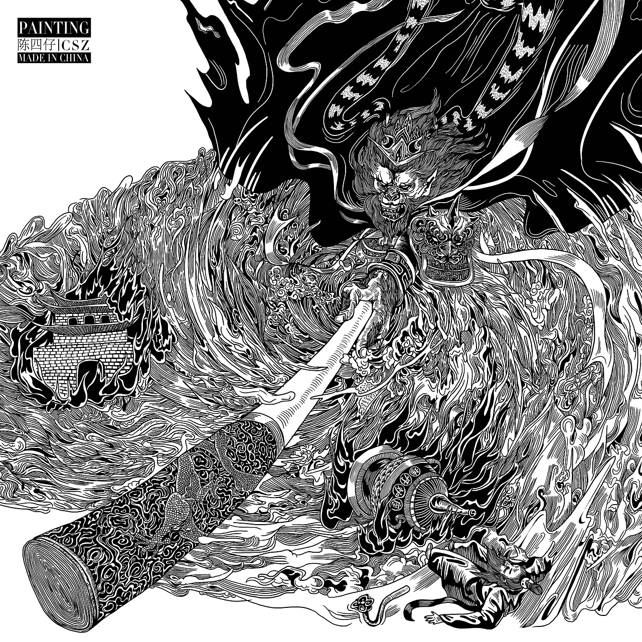 大闹天宫（图ZMjI0NTU5NDU2） - 商业插画 - 站酷设计师陈四仔原创素材 - 站酷ZCOOL