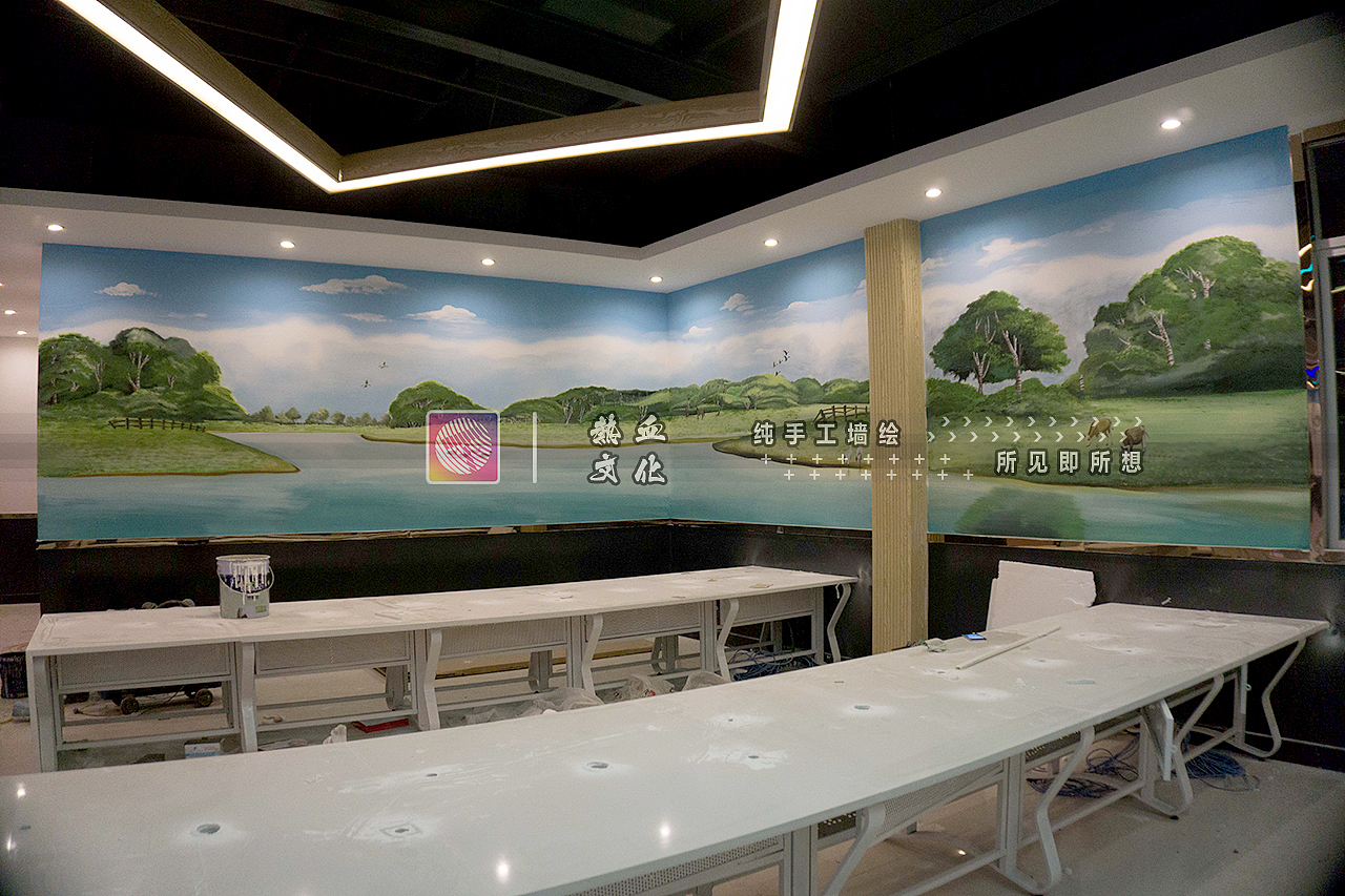 网咖墙绘石排鑫盟网络会所 墙绘壁画