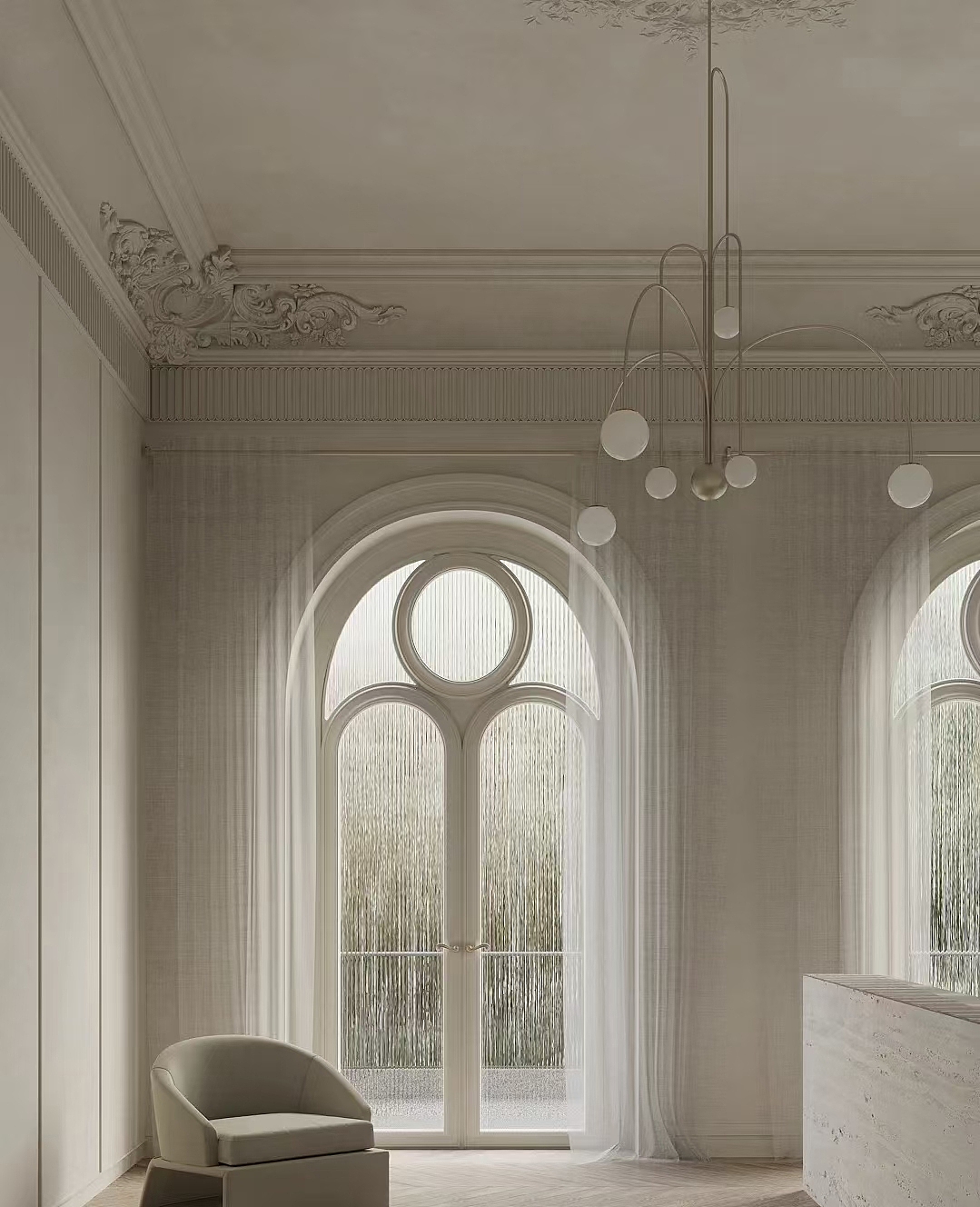 230平米大平层法式奶油风装修设计